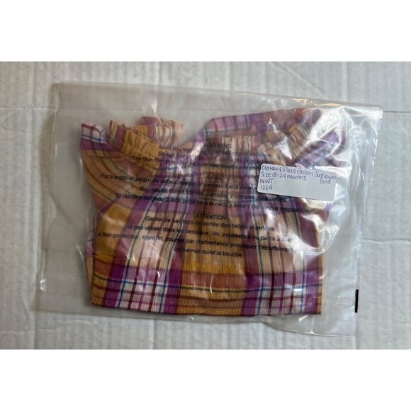 Old Navy Plaid Balloon Sunflower Gold Top - Picture 10 of 10